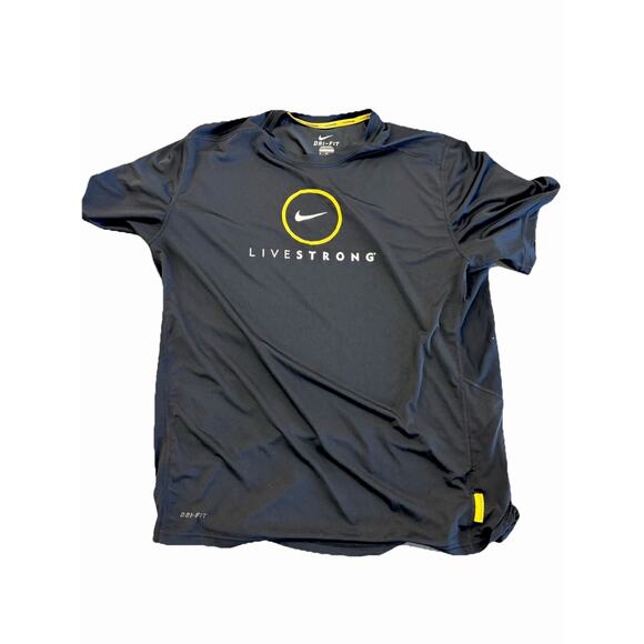 Vintage Nike Livestrong Cycling Mens T-Shirt Size XL Dri Fit Authentic - Picture 1 of 5